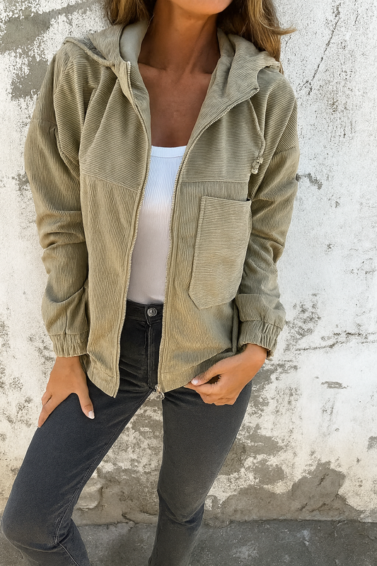Urban Soft – Stylische Kapuzenjacke aus Cord