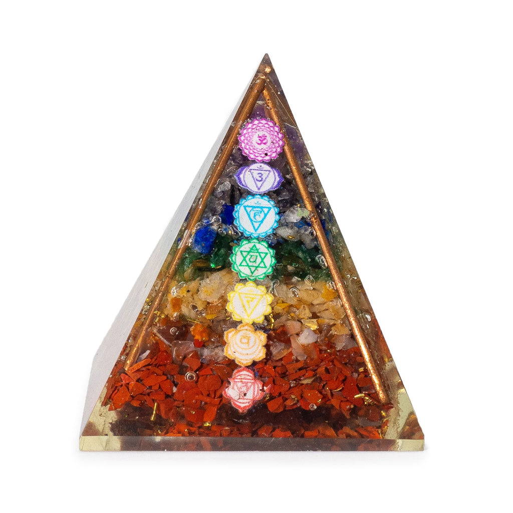 🔺 7 Chakra Orgone Pyramid – Energy Balance & Positive Vibes