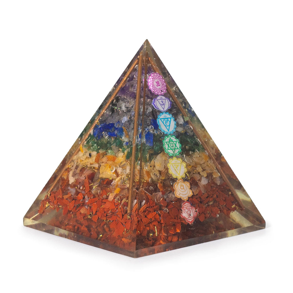 🔺 7 Chakra Orgone Pyramid – Energy Balance & Positive Vibes