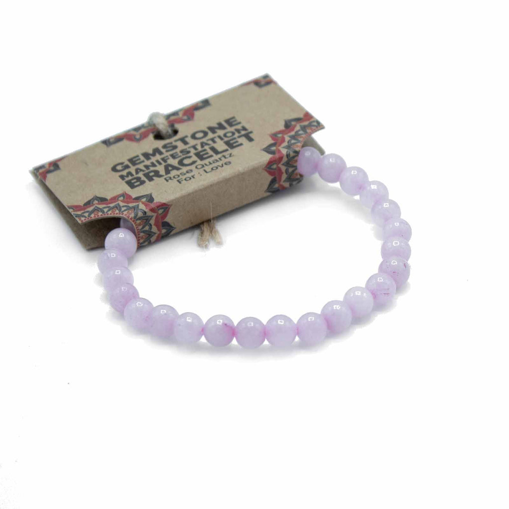 💗 Rose Quartz Manifestation Bracelet – Love & Positive Energy