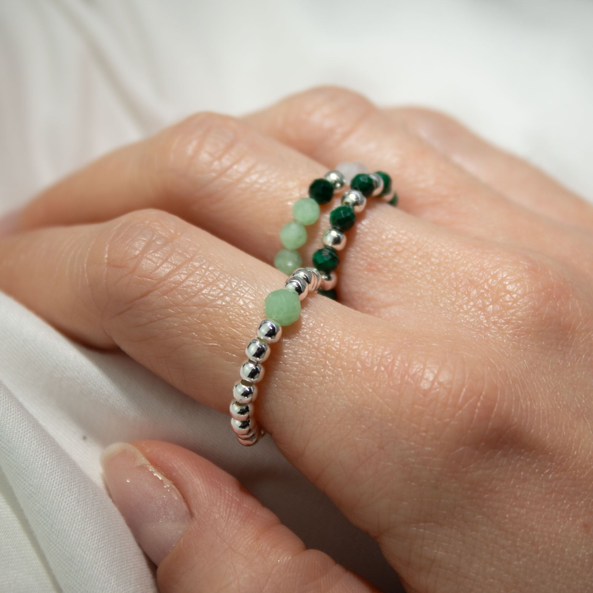 Aura Gemstone Ring Set