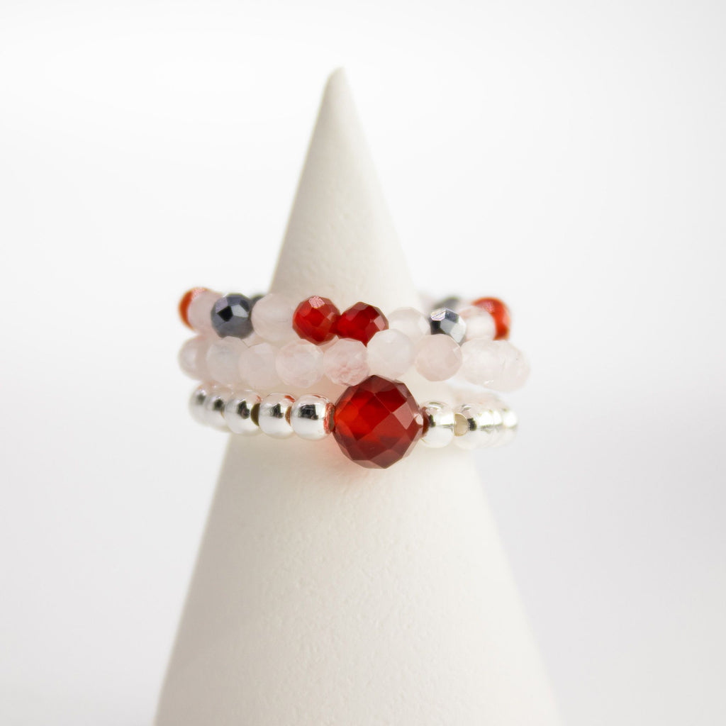 Aura Gemstone Ring Set
