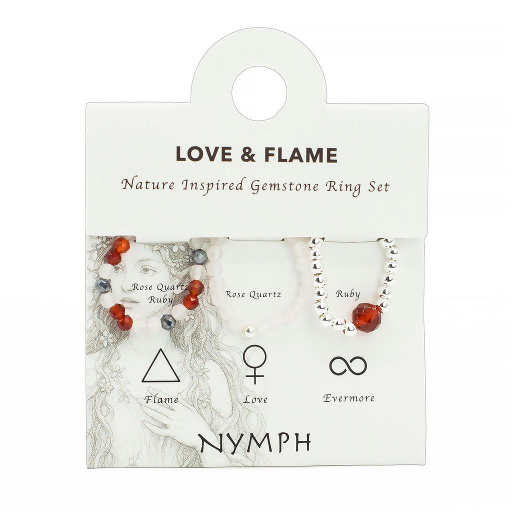 Aura Gemstone Ring Set