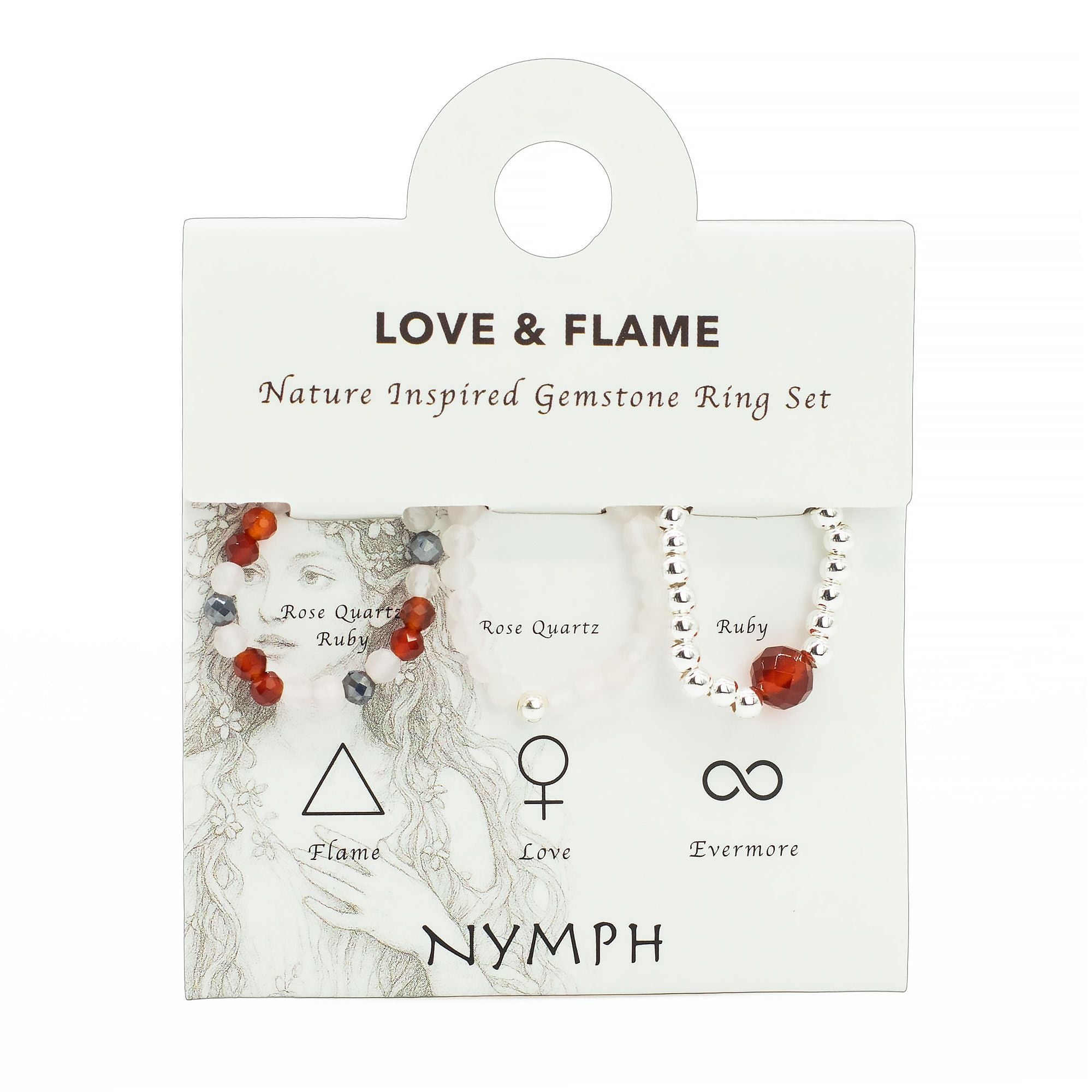 Aura Gemstone Ring Set