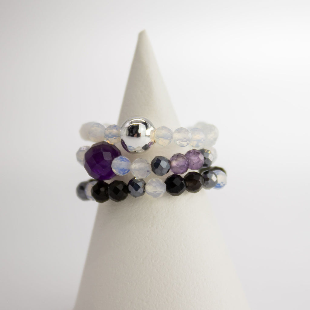 Aura Gemstone Ring Set