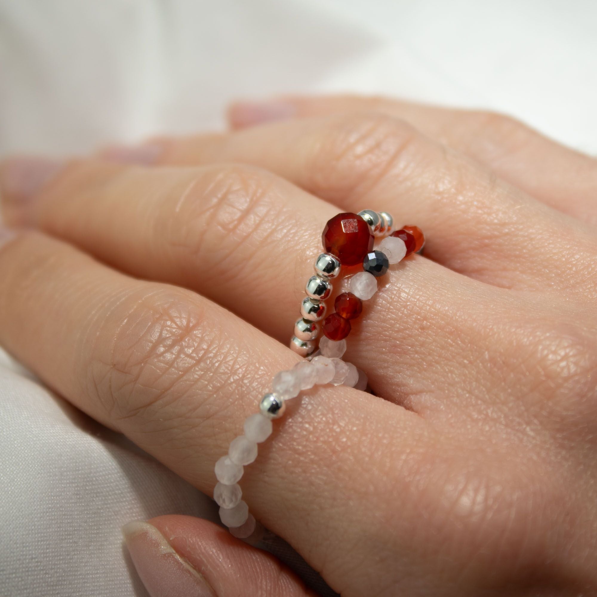 Aura Gemstone Ring Set