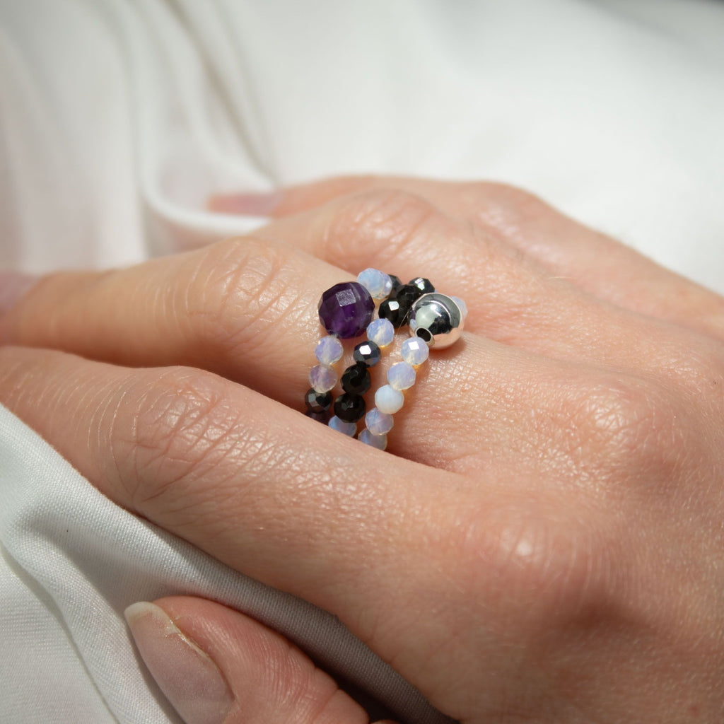 Aura Gemstone Ring Set