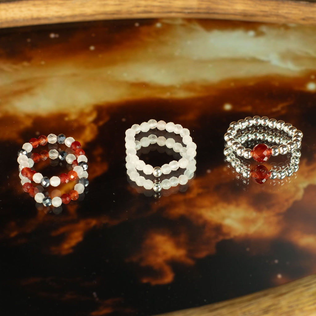 Aura Gemstone Ring Set