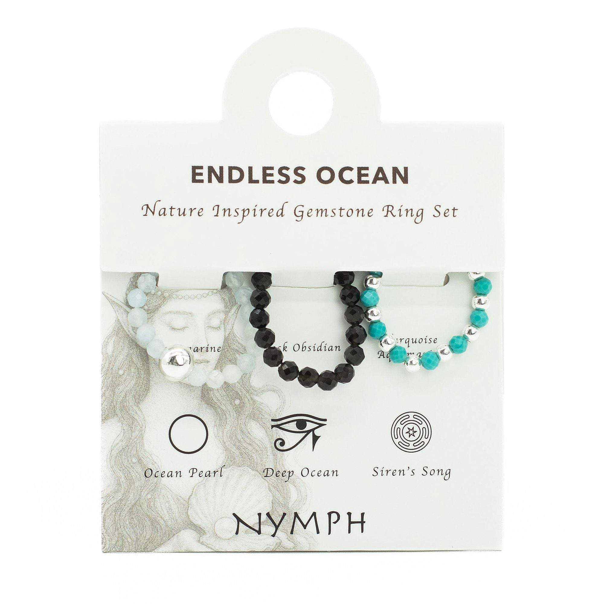Aura Gemstone Ring Set