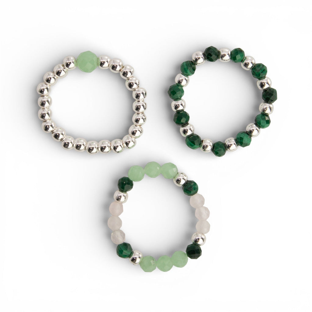 Aura Gemstone Ring Set