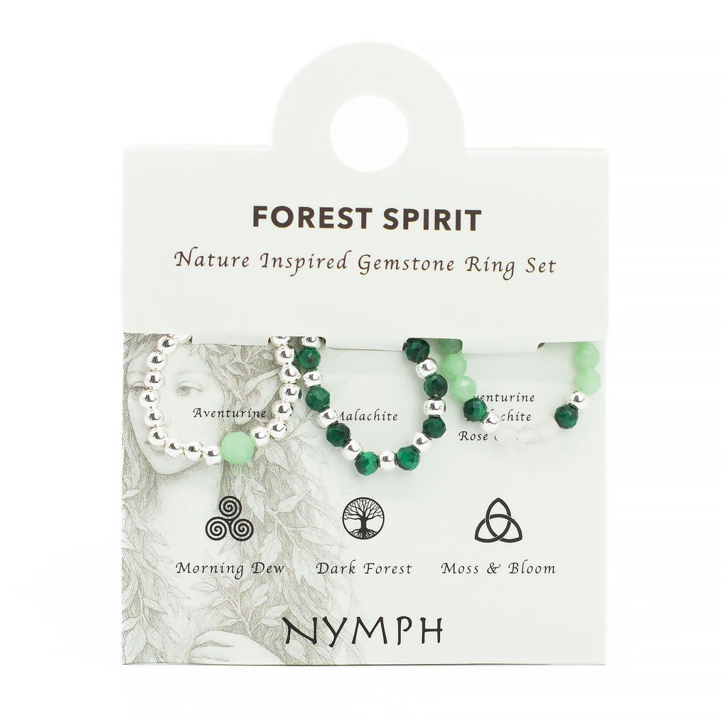 Aura Gemstone Ring Set