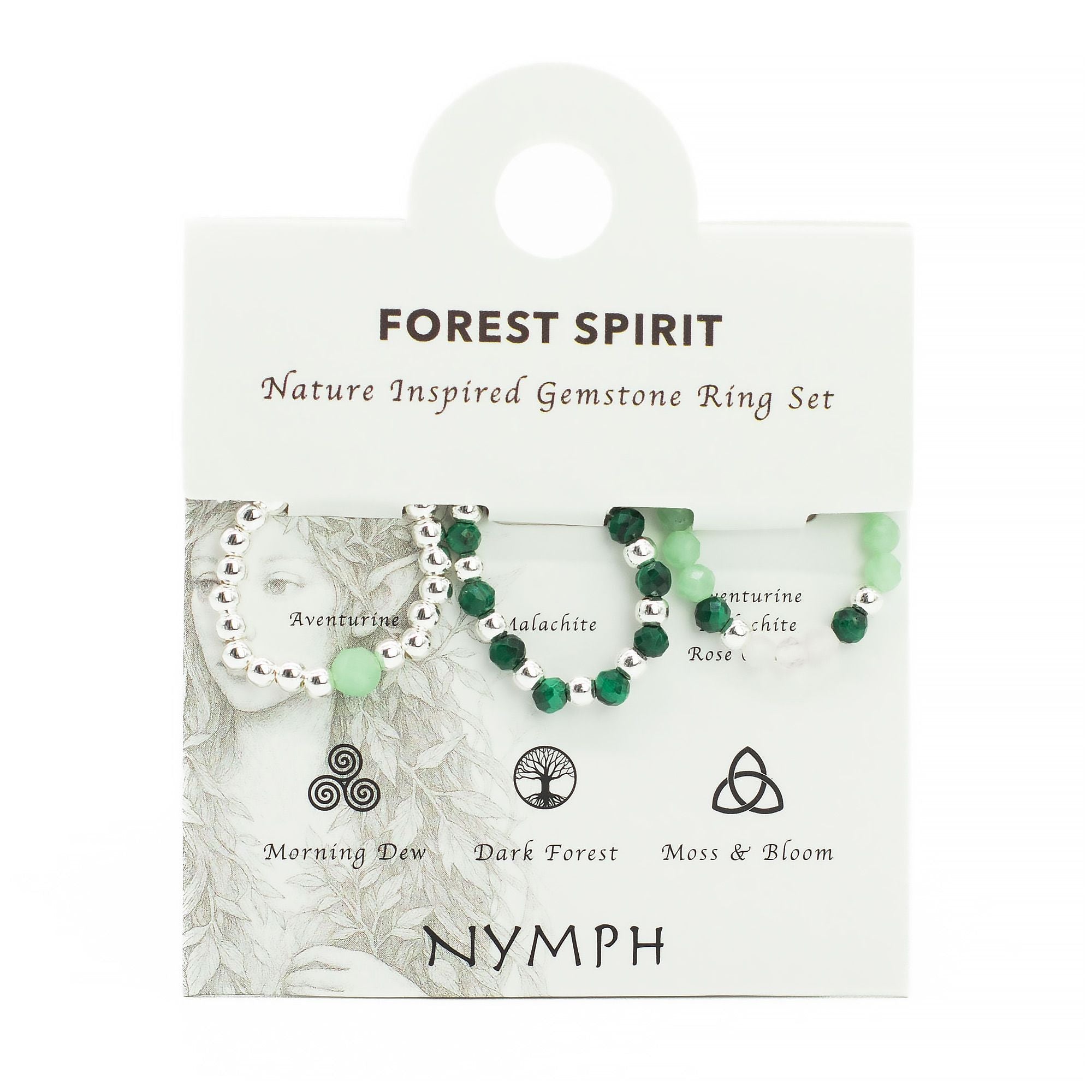 Aura Gemstone Ring Set