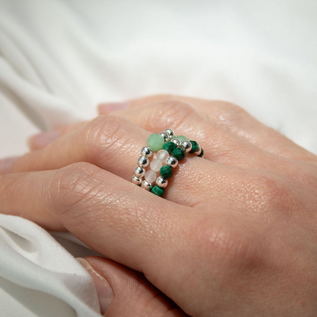 Aura Gemstone Ring Set