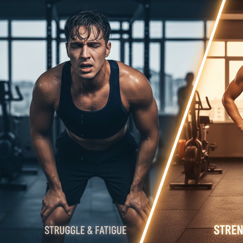 genera qualcosa che rappresenti questo testo " feeling short of breath during workout, low stamina or endurance, shallow breathing" che risolva questi problemi